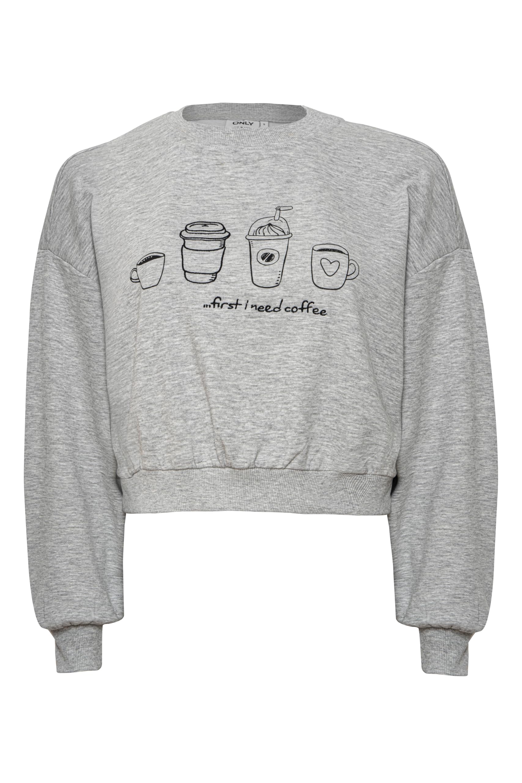 ONLY ONLCATE L/S COFFEEE O-NECK BOX SWT Sweatshirt Kadın