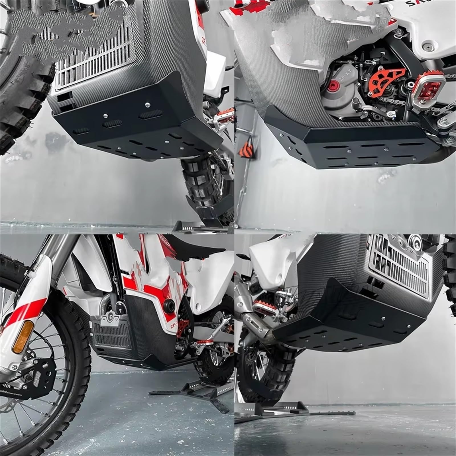 per Colove per Kove 450 per Rally 2023 2024 Piastra Protezione Telaio Motore Portapacchi Posteriore Supporto Borsa Laterale Portapacchi per Moto(Luggage Rack Bracket)