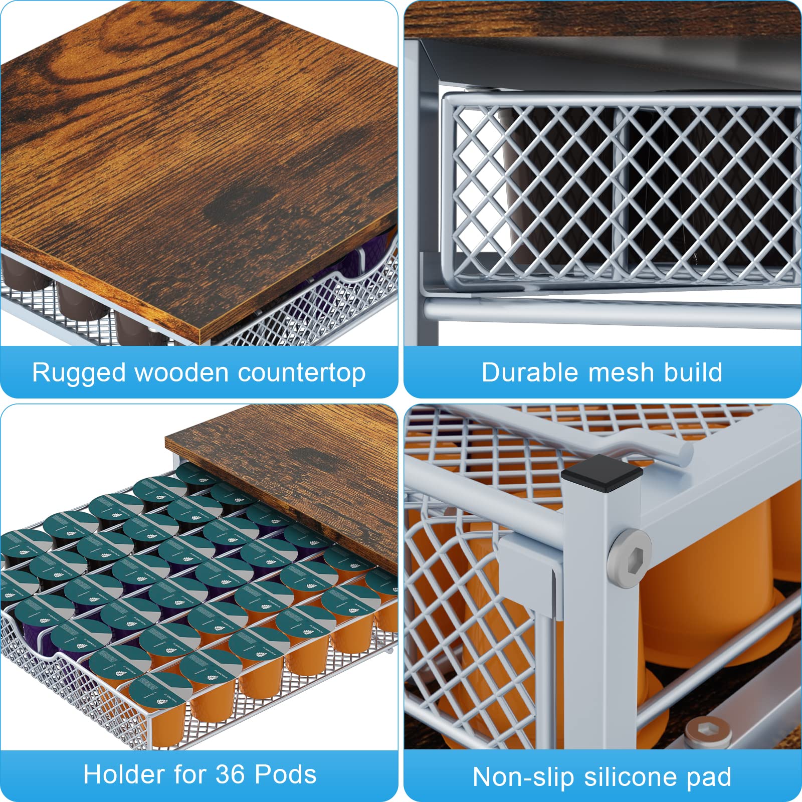 Organiseur Pour Dosettes K Cup - Rangement De Comptoir Pour Station Café