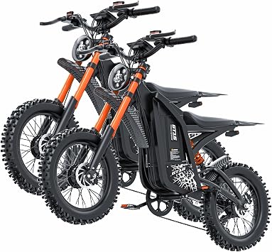 Misodo Electric Dirt Bike for Adults Teens, 5500W Peak Motor, 40 MPH, 100Mile, 48V/30Ah Battery, 45 Slope, Dual Hydraulic Brakes, Full Suspension, All-Terrain Electric Motorcycle, 16" Off-Road E-Bike