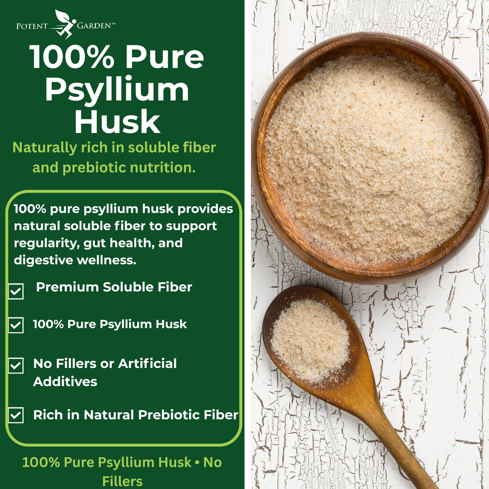 Potent Garden Psyllium Husk Capsules All Natural & Powerful Soluble Dietary Fiber Supplement Helps Support Regularity & Digestion, 240 Caps — Amazon image 4