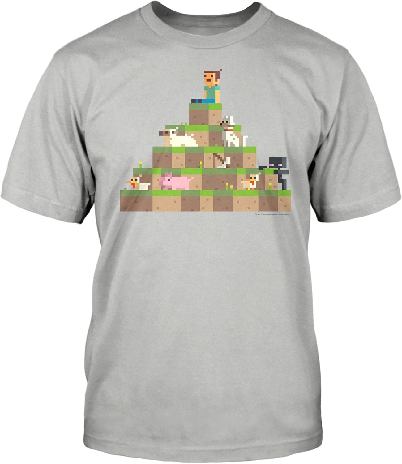 JINX Minecraft Capybara Hilltop Men's T-Shirt - 100% Cotton Gaming Tee