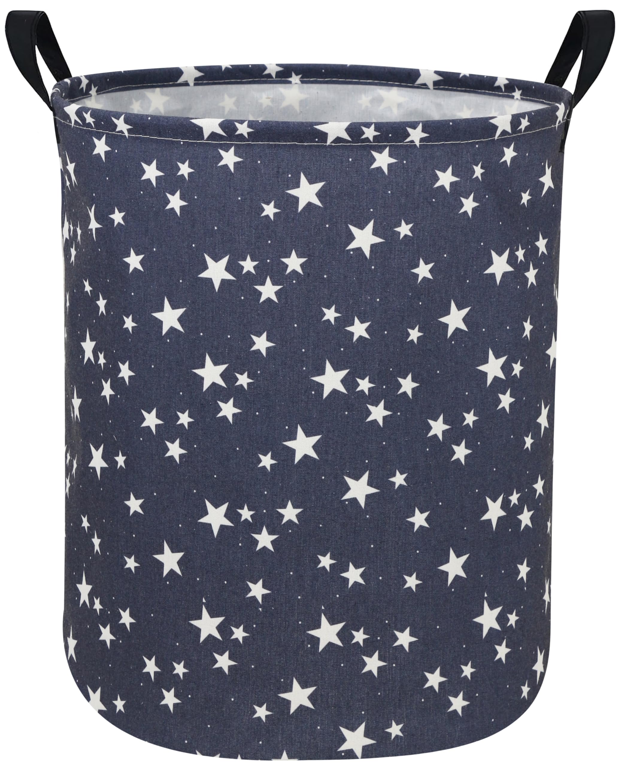 Star Laundry Hamper,Kids Laundry Basket CollapsibleBoys and Girls Storage Baskets for Home Decor,Office,Toy Organizer,(Blue Star)