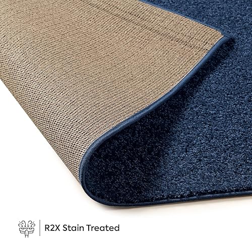 Miniatura 7 de Bright House Alfombra de color liso azul marino  cuadrado de 8 pies (A-DC4-NAVY-8 Square)