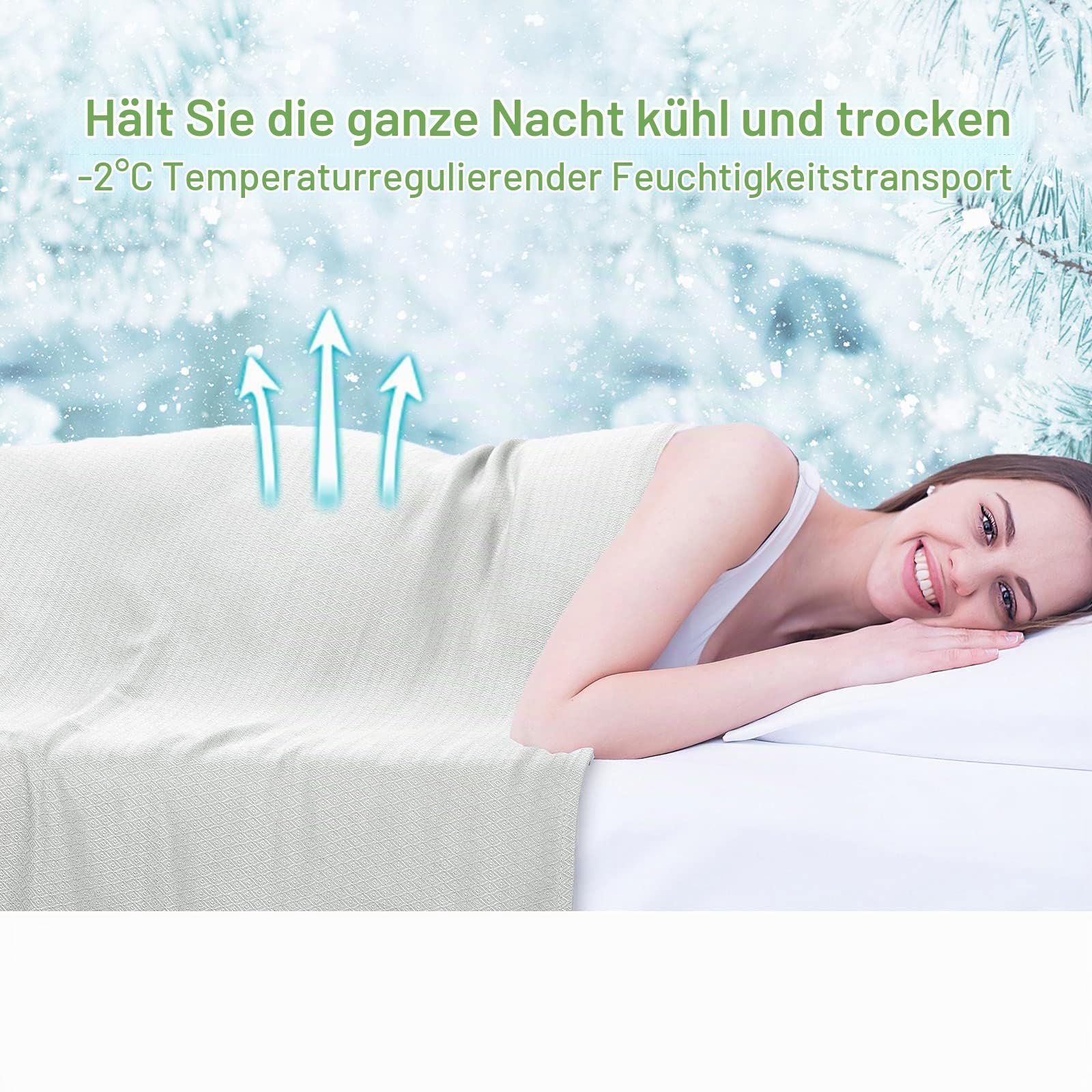 Luxear Bambusfaser Kühldecke, 200 x 220cm Kuscheldecke Selbstkühlend Arc-Chill Sommerdecke mit Q-Max 0,34 Kühlfasern aus 100% natürliche Bambus Tagesdecke Weiche Wohndecke Sofadecke Babydecke- Grau