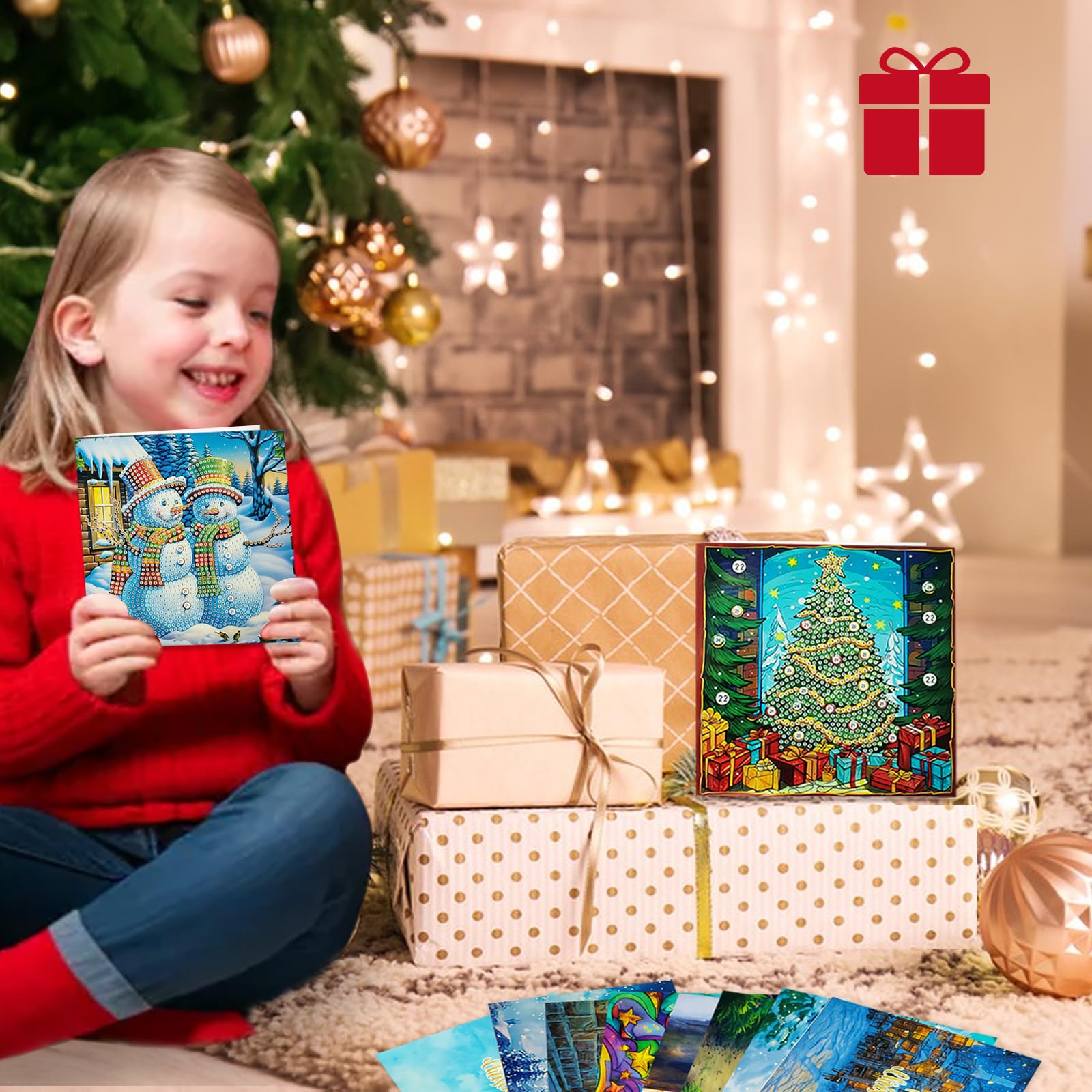 TSLBW 8 Pcs Diamond Painting Birthday Cards 5D DIY Diamond Painting Greeting Cards Envelopes - View #10