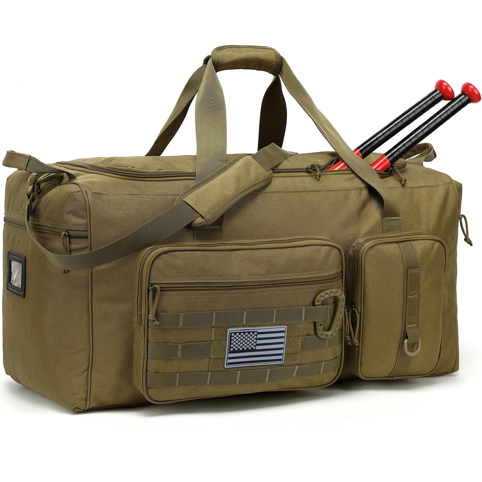 120L Extra Large Baseball Duffle Bag for Adult Softball Gym Bag with Shoe Compartment, Sports Duffel Bat Equipment Bag Coach Team Catchers Gear Bag for Hockey Football Basketball Soccer, Brown