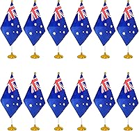 Vista 42 de WXTWK Paquete de 12 banderas de escritorio peruanas pequeñas mini banderas de mesa peruanas con base de soporte, decoración de celebración