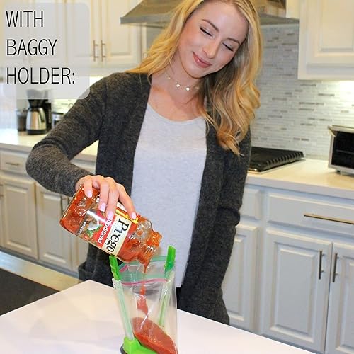 Miniatura 8 de Soporte para bolsa de almacenaje sin manos Jokari, paquete de de 2, Verde