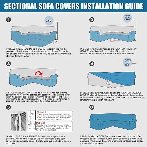 Miniatura 7 de HDCAXKJ Fundas para sofá modular esquinero de terciopelo elástico en forma de L, fundas modulares suaves y gruesas, juego de fundas modulares en
