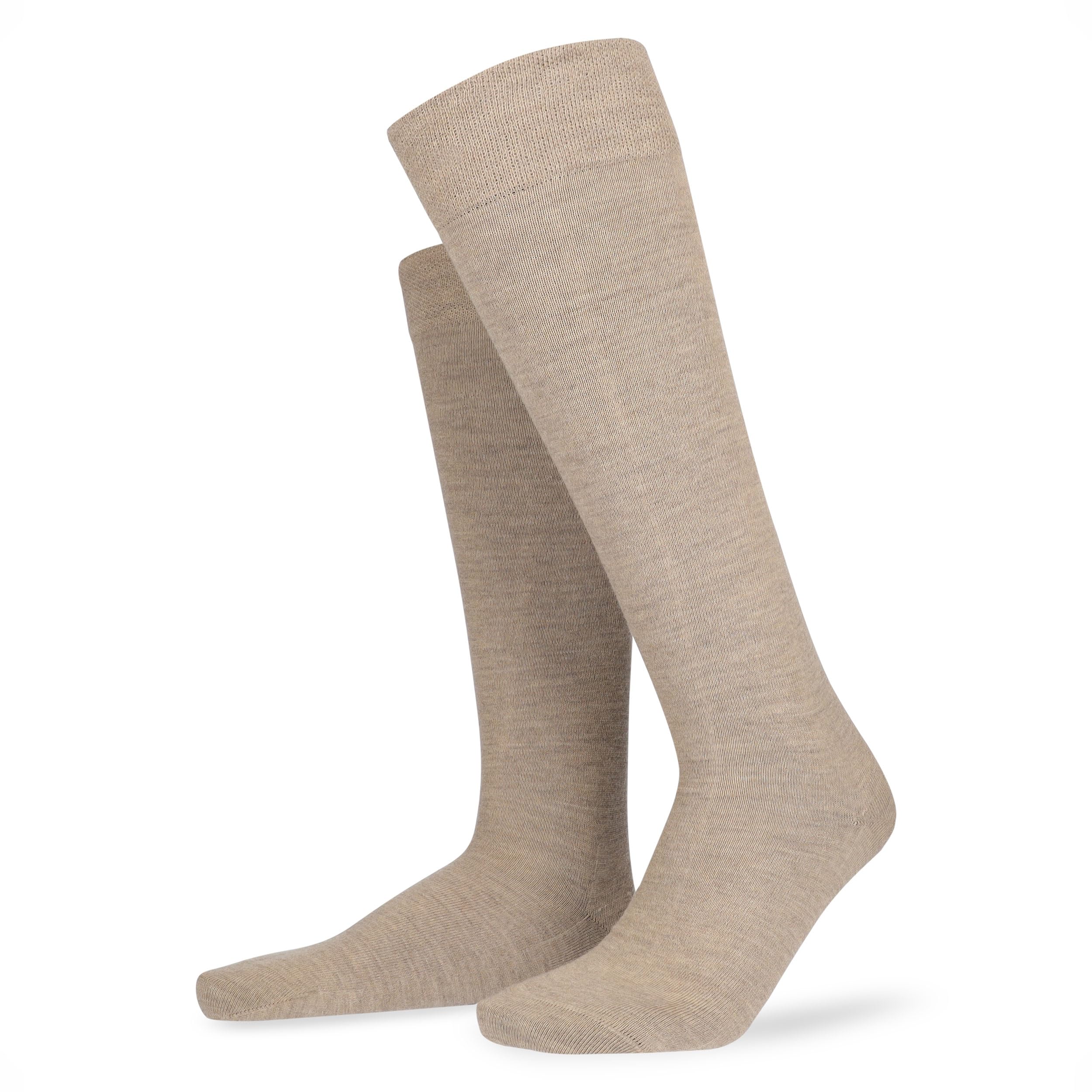 Hudson Relax Woolmix Clima druckfreier Bund Knee-High Socks, Beigemel.,