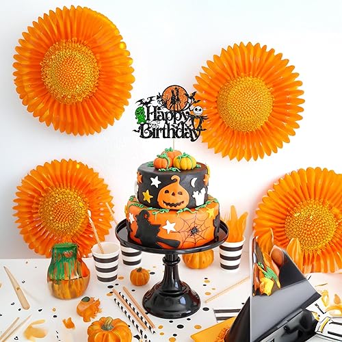 Miniatura 145 de Gyufise 24 piezas de decoración de magdalenas fantasmas – Purpurina blanca espeluznante Halloween Baby Shower Cupcake Picks para decoración