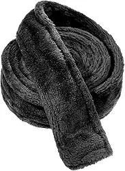 Roupão de substituição, gravata preta, 180 x 4,5 cm/70,87 x 1,77 polegadas, cinto de flanela unissex, cinto grosso de hotel, gravatas de pijama macias, Preto, 65-66