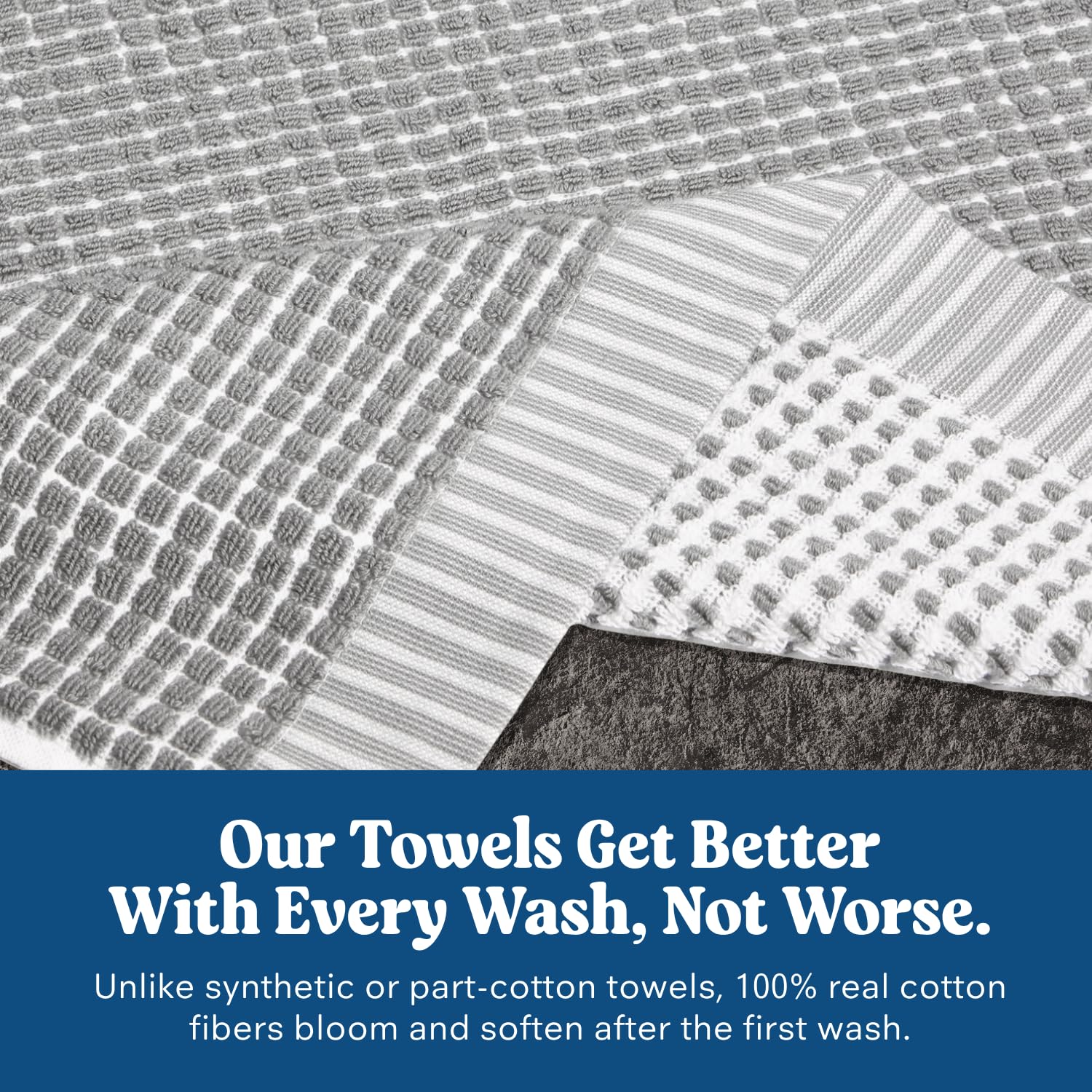 ONSEN Sculpted Terry Towel Set - Grey Fog -4 ONSEN Sculpted Terry Towel Set - Grey Fog -4