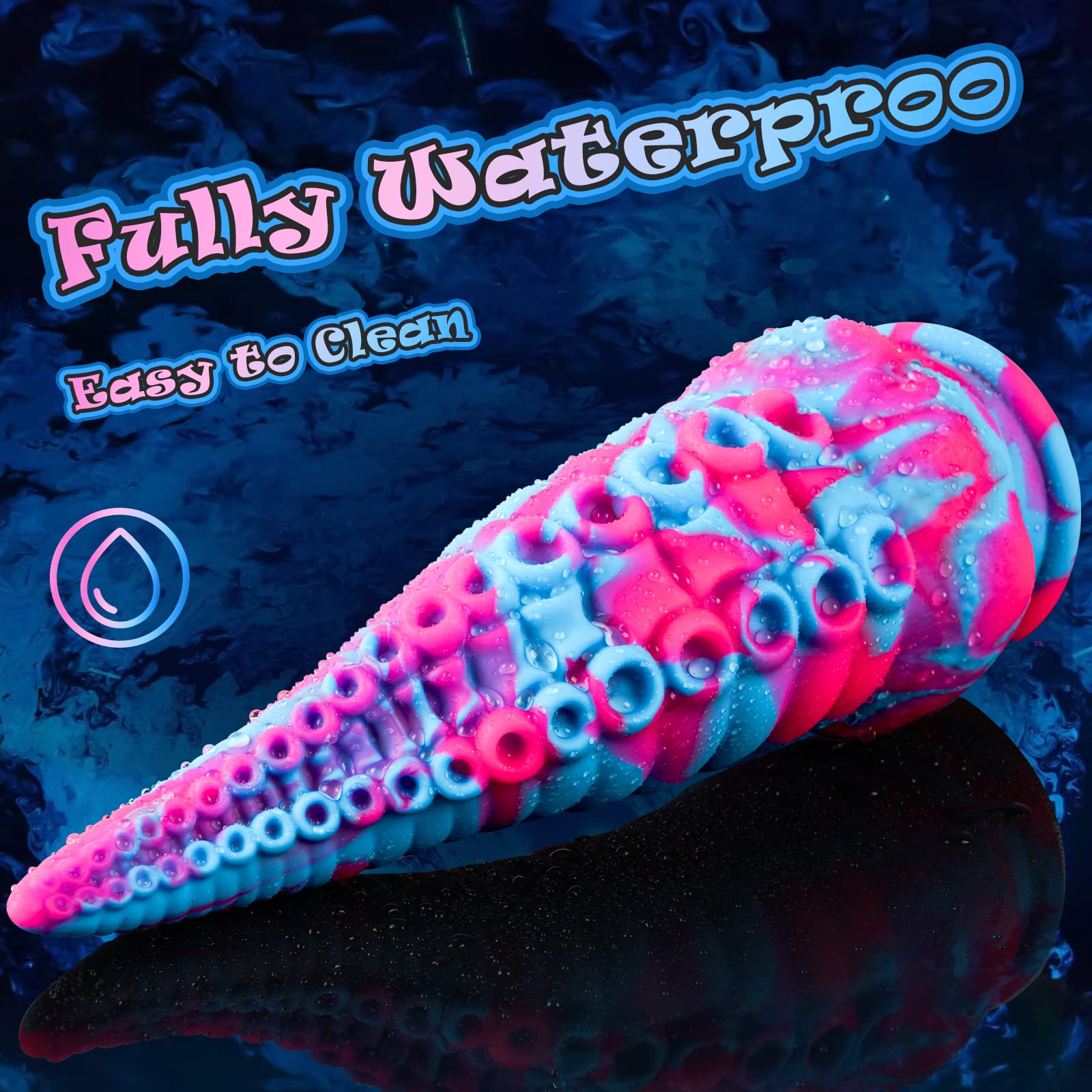 Monster Dildo Tentacle Adult Toy: Big Thick Dildos with Suction Cup for Women, Huge Fantasy Dildo with Octopus-Shape, 8.7” Silicone Giant Dildo