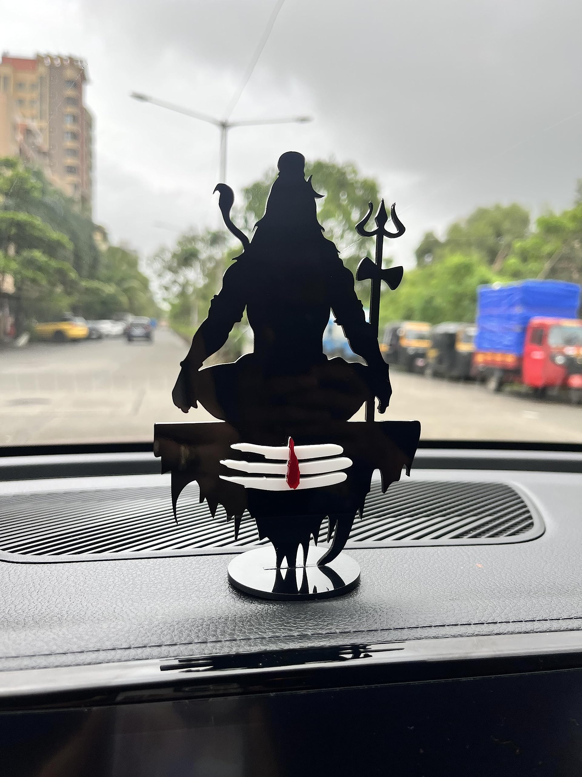 Buy ITSYYBOO Black Acrylic Lord Shiva Idol Adiyogi Car Dashboard Mahadev Idol Statue Items for