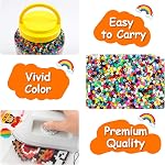 23,000 pcs Fuse Perles Kit pour l'artisanat des enfants, 30 Ensemble de perles en fer couleurs avec 3 Pegboards, 5 Papier à repasser, 10 Patterns, Cadeaux pour Noël, Multicolore 5mm Kit de recharge en vrac de perles fondues par Inscraft