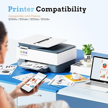 LxTek Compatible Toner Cartridge Replacement for Dell E310 E310dw E514