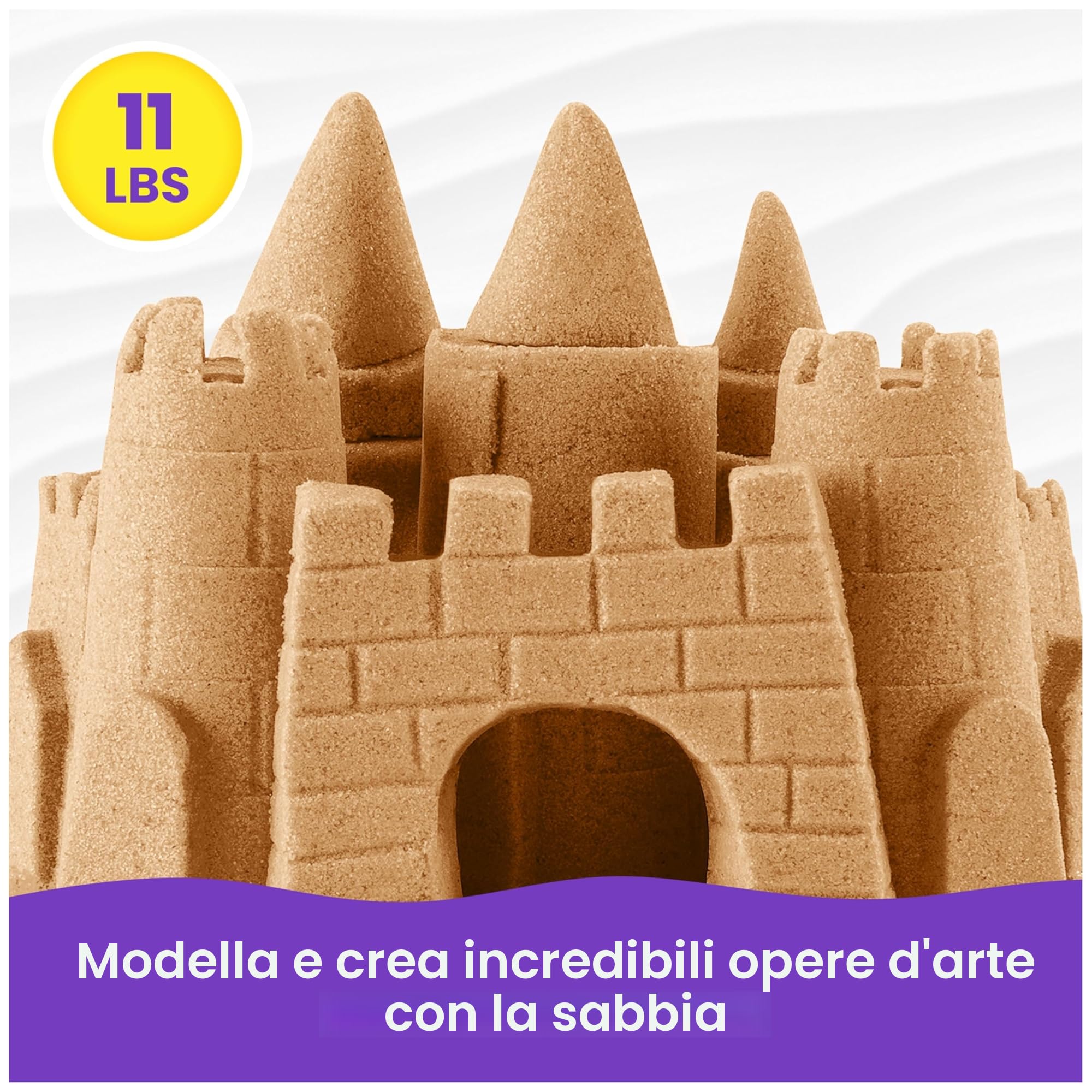 Kinetic Sand, 5 kg di Sabbia Naturale Marrone per Modellare e Creare, 3+ Anni
