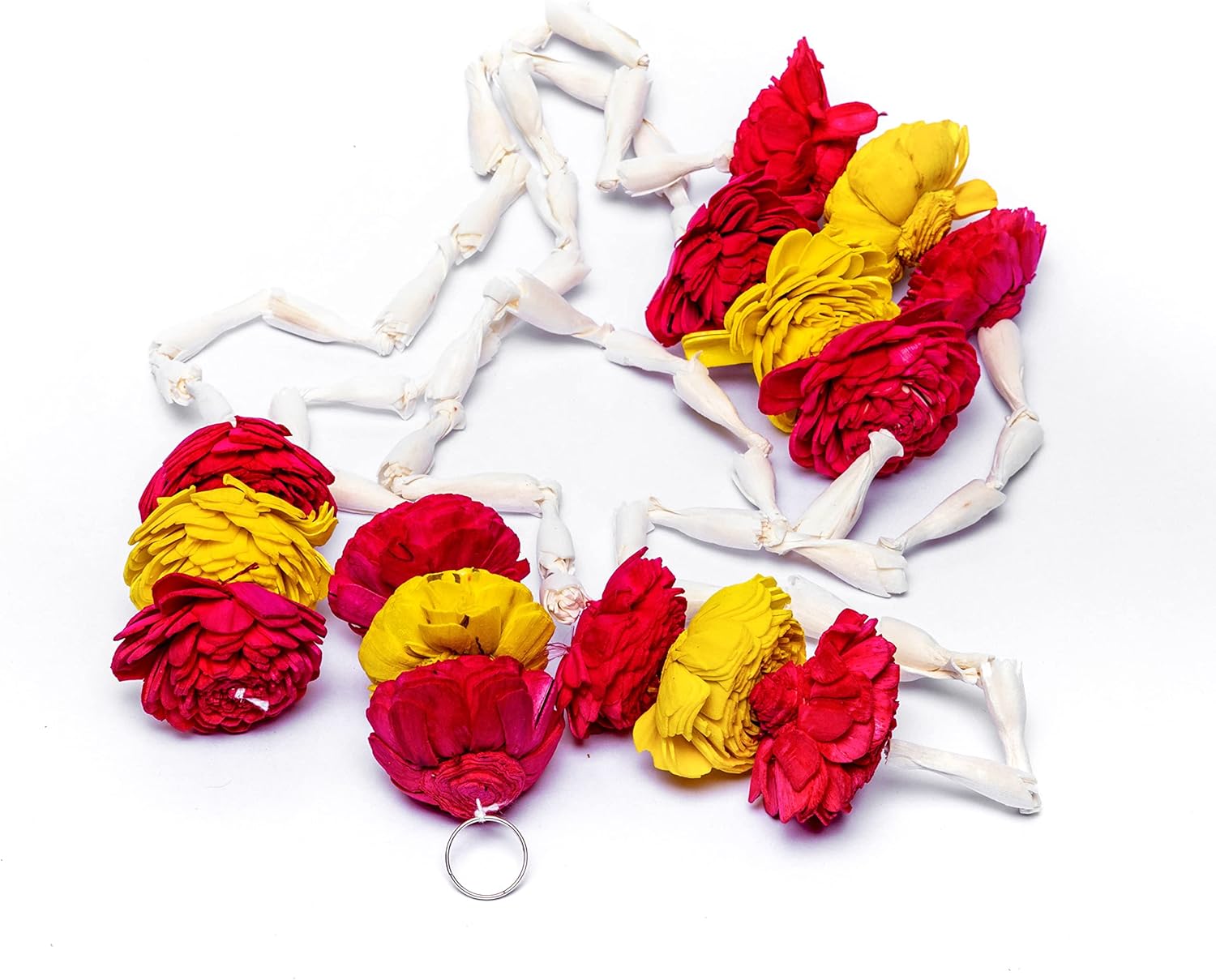 Desi Favors Real Looking Lilly Pooja Garlands | Diwali Marigold Indian Wedding Staircase Pooja, Housewarming, Indian Wedding Decoration | 6ft (Pack of 4)
