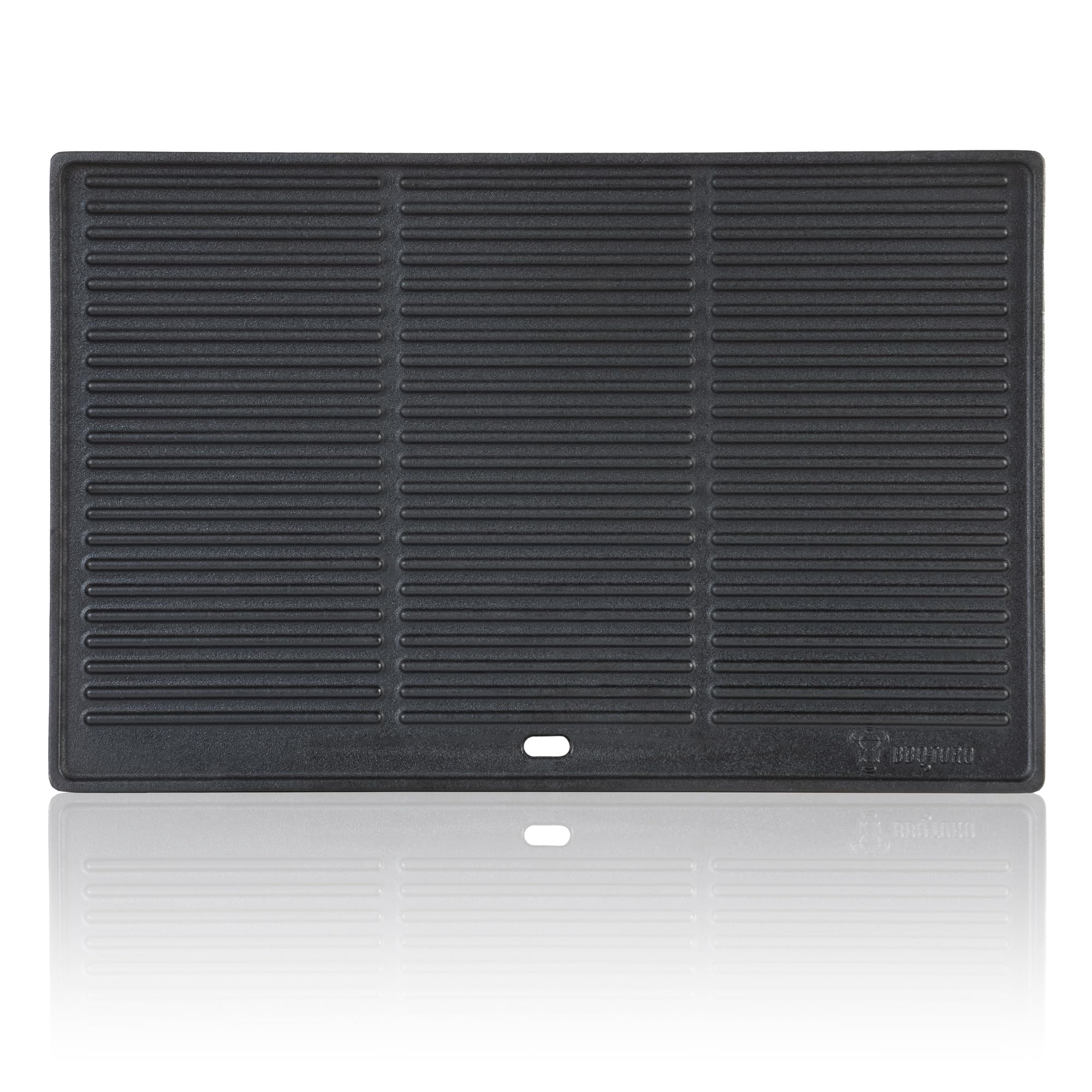 BBQ-Toro Plaque de cuisson en fonte | 48 x 31,5 cm | Plaque réversible, utilisation recto-verso | rectangulaire, universelle et massive | Tôle pour barbecue, pour grills à charbon de bois et gaz