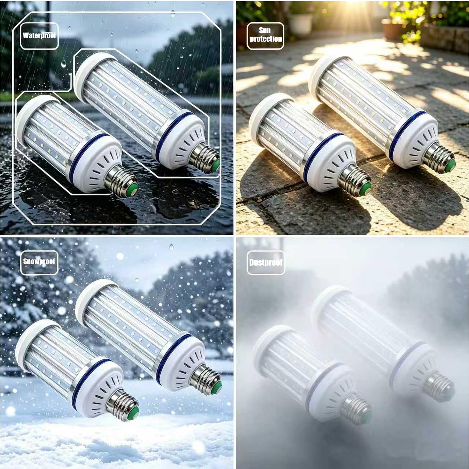 Lampadina LED a Forma di Pannocchia E27, 20/25/35/45 W, 3000/6000 Lm, Lampadina Decorativa per L'illuminazione Domestica, per Lampadari di Cristallo(35w,6000k)