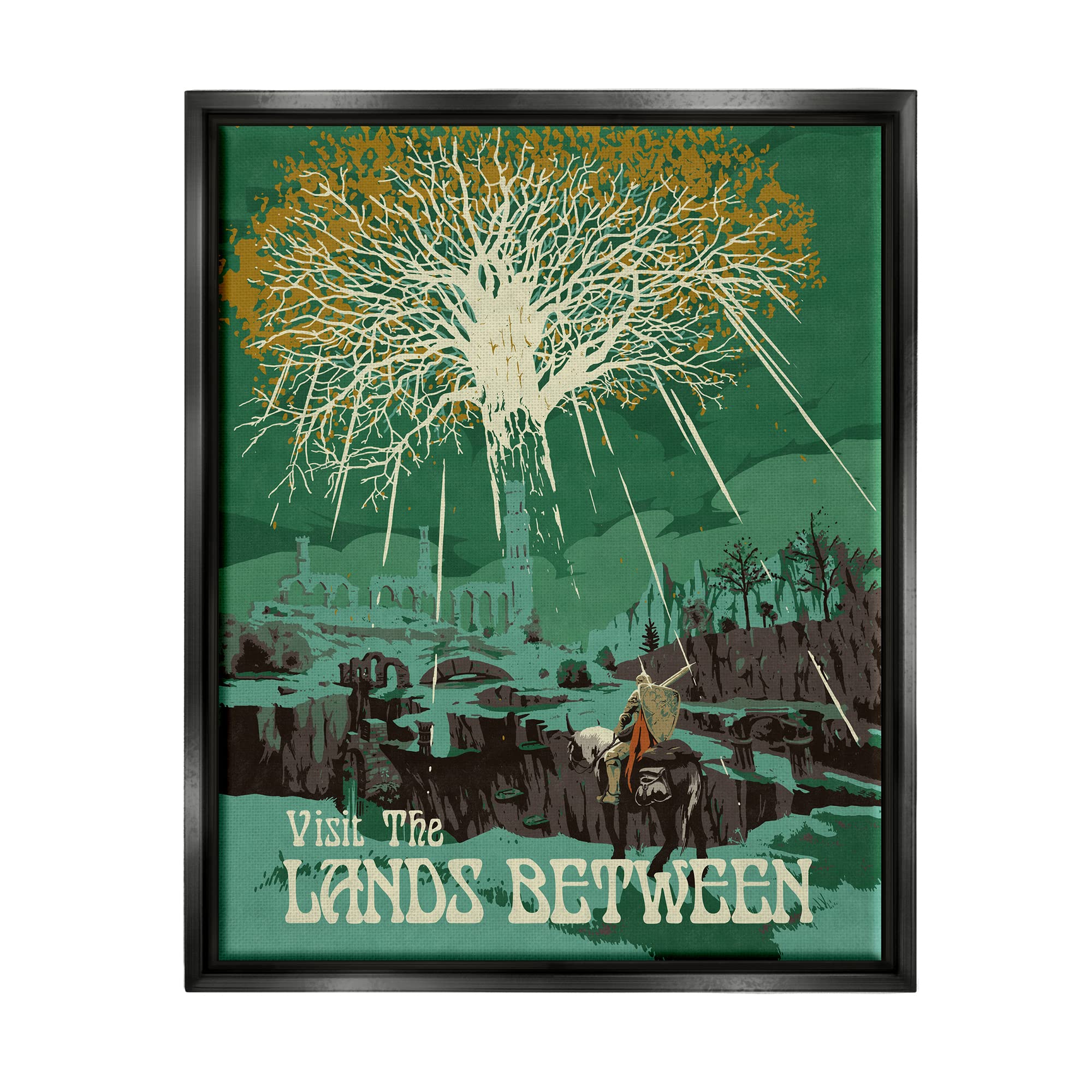 Stupell Industries Visit The Lands Between Scenery Floating Framed Wall Art, Design by Matheus Lopes Castro