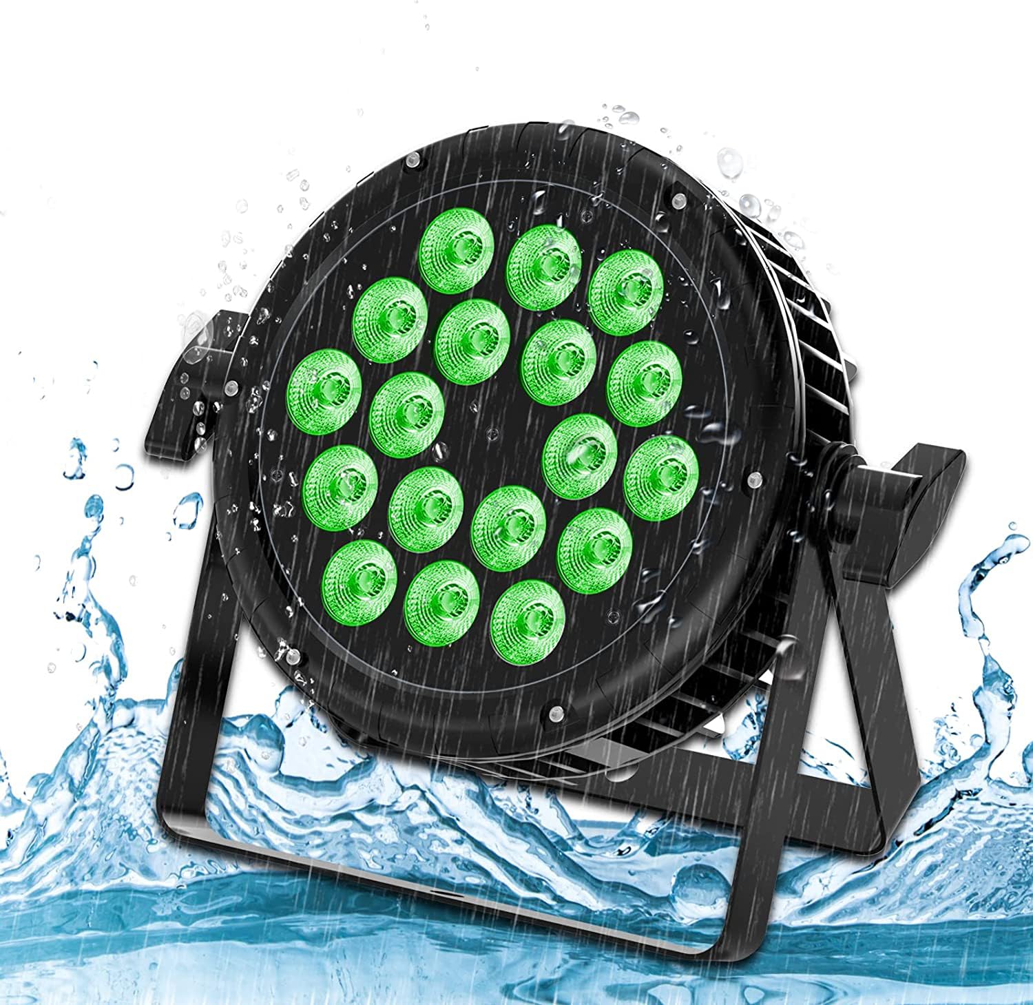 HOLDLAMP Par Strahler 120W Bühnenlicht mit Fernbedienung, 20 Discolicht Partylicht RGBUV DMX512, Halterung Rampenlicht für Familientreffen Stage DJ Party Show Bar Halloween Weihnachten, 427