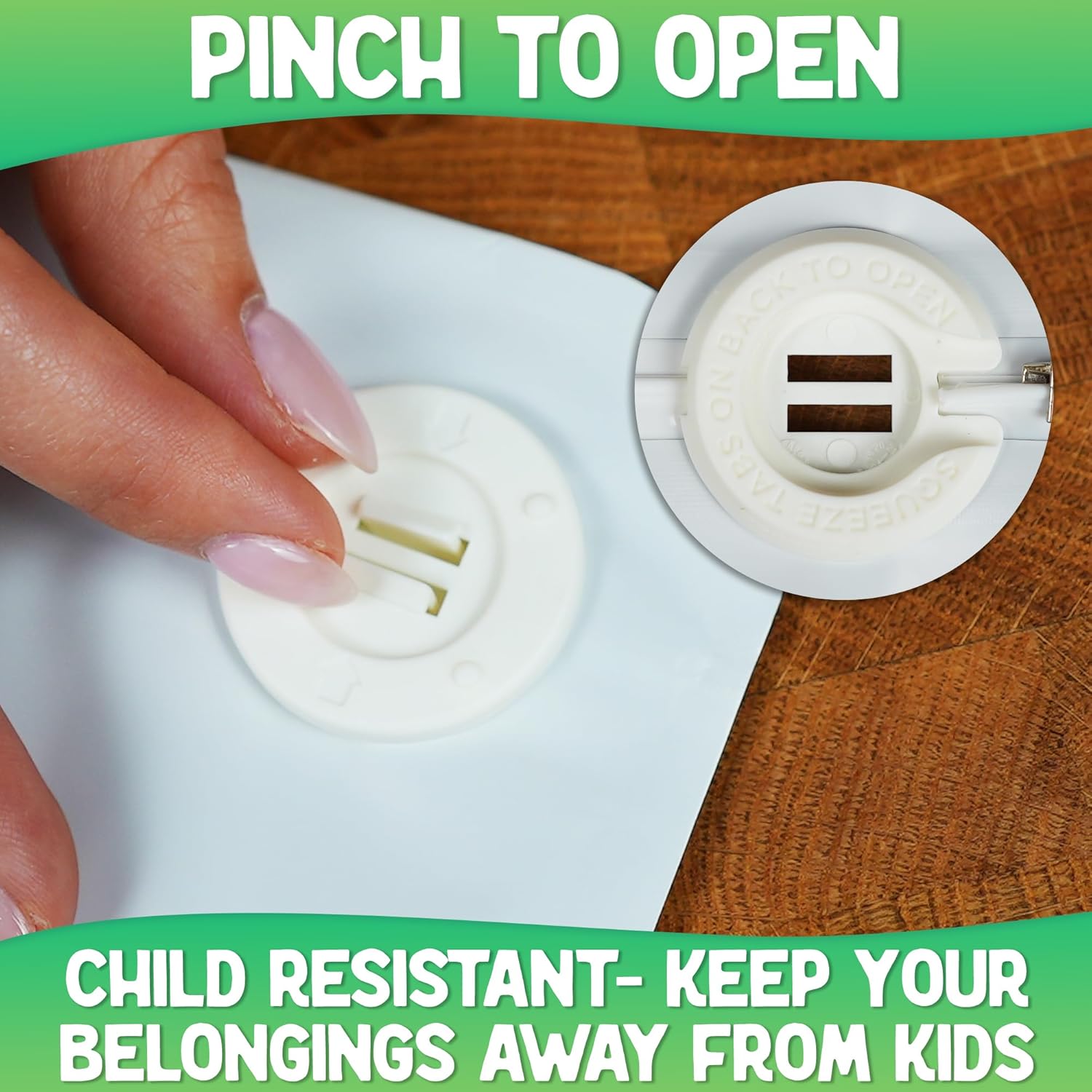 100 Count Exit Bags Measuring 8x6x2 - Premium Squeeze to Open Resealable White Zip-Locking Exit Bag - Airtight Pouch Giant Ziplock Bags for Storage The Exit Ziplock Mylar Pouch