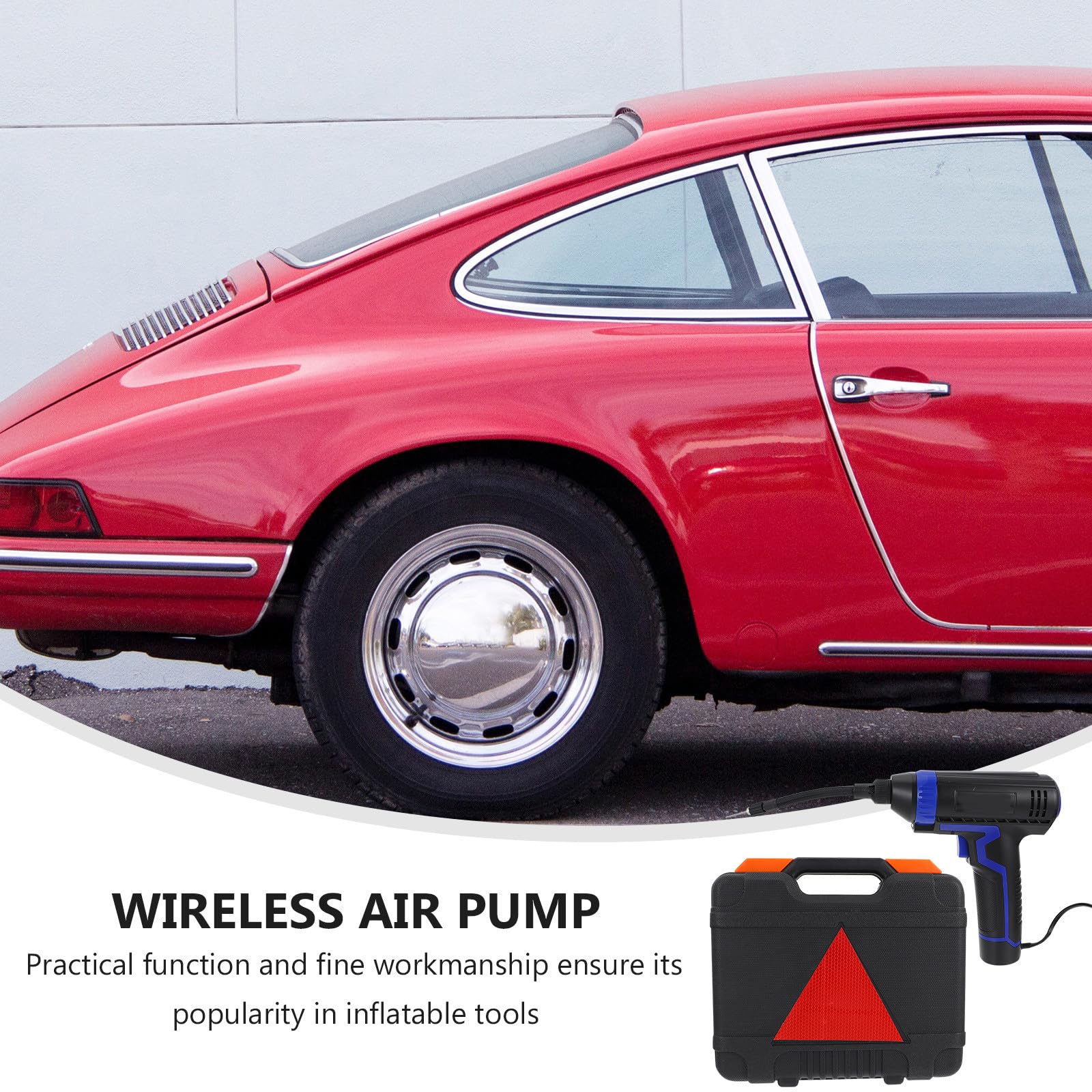 Tofficu Inflador Portátil Compresor de Aire 12.6v para Neumáticos de Coche Carga Rápida, Escala Visible, Material de Metal y Plástico para Uso en Auto y Hogar