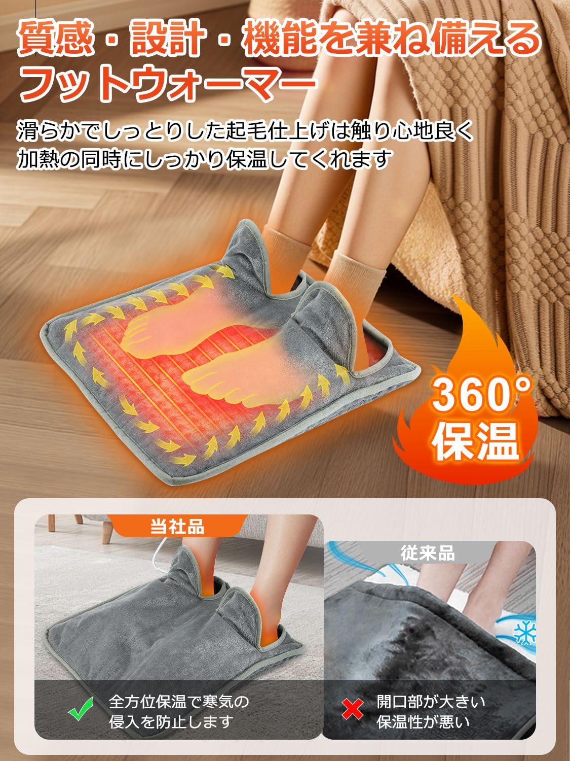 Amazon.co.jp: フットウォーマー 足温器 9段階温度調節 フットヒーター