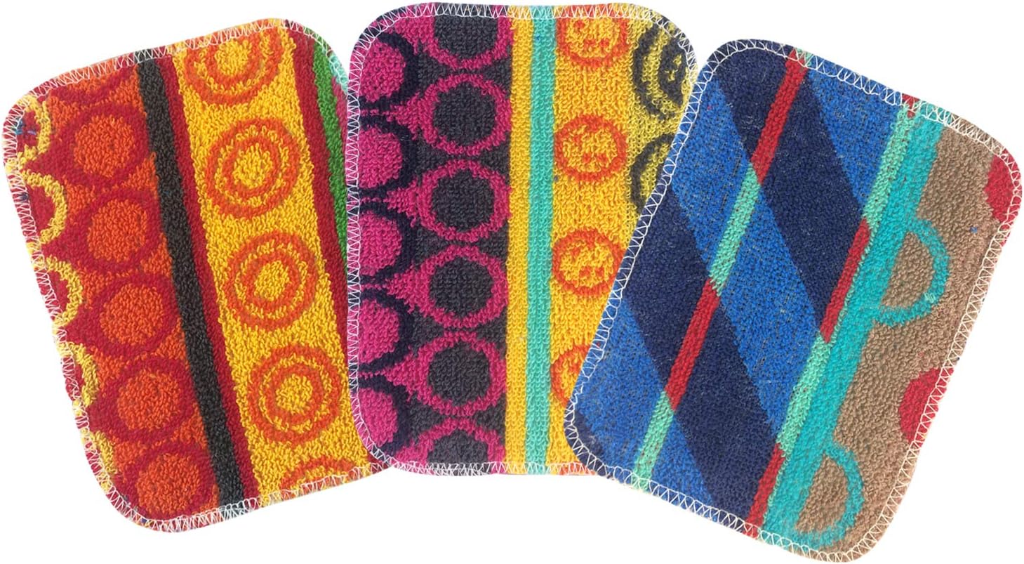 Scrub-Wow: The Original European Scrubby. Non-Scratching Scouring Cleaning Pads. Heavy-Duty Reusable Household Cleaning Cloth, Safe for Teflon, Enviro-Friendly, Dishwasher Safe, Assorted Colors