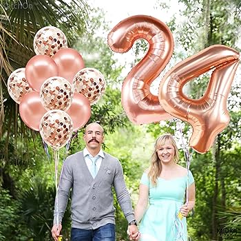 Amazon | KatchOn(カッチオン) ローズゴールド 24個のバルーン