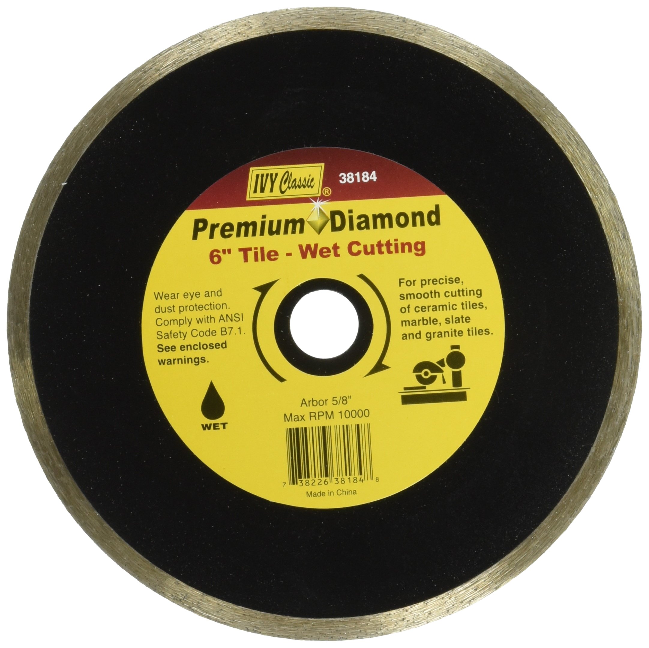 Disque diamanté Ivy Classique 38184 pour coupe humide de faïence et carrelage