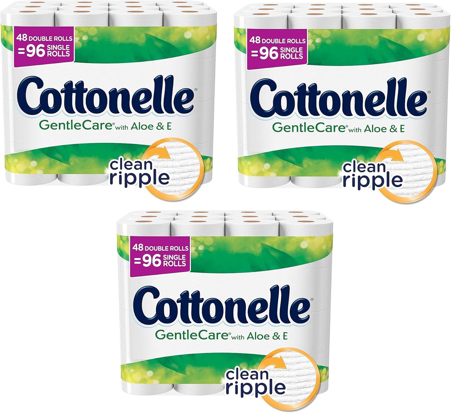 Cottonelle GentleCare Toilet Paper VDWfVm, Aloe & Vitamin E, Double