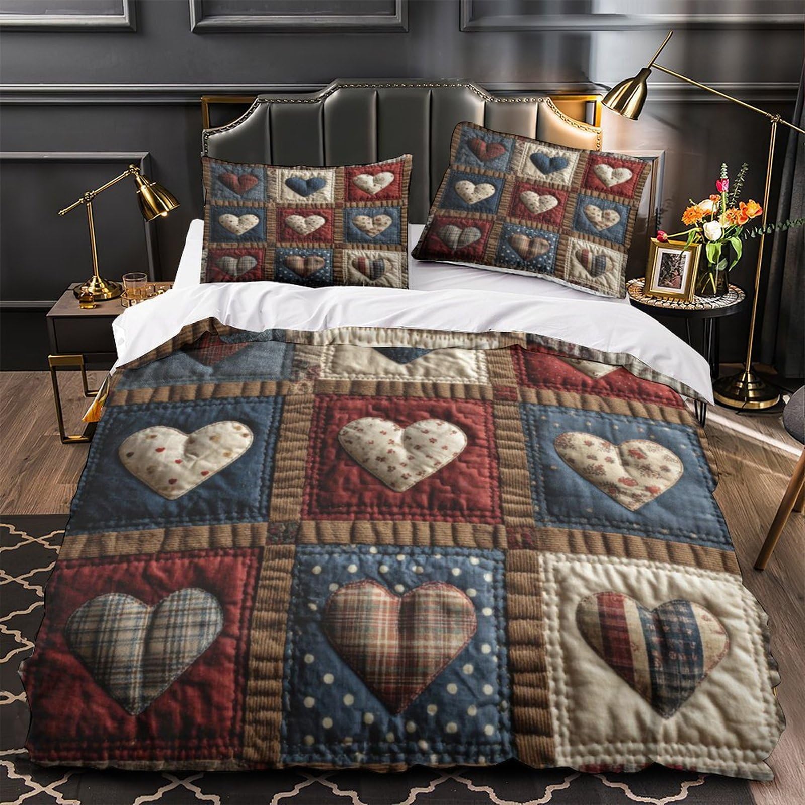 Parure de lit hypoallergique microprofilée 200x200cm anti-acarien pour lit double