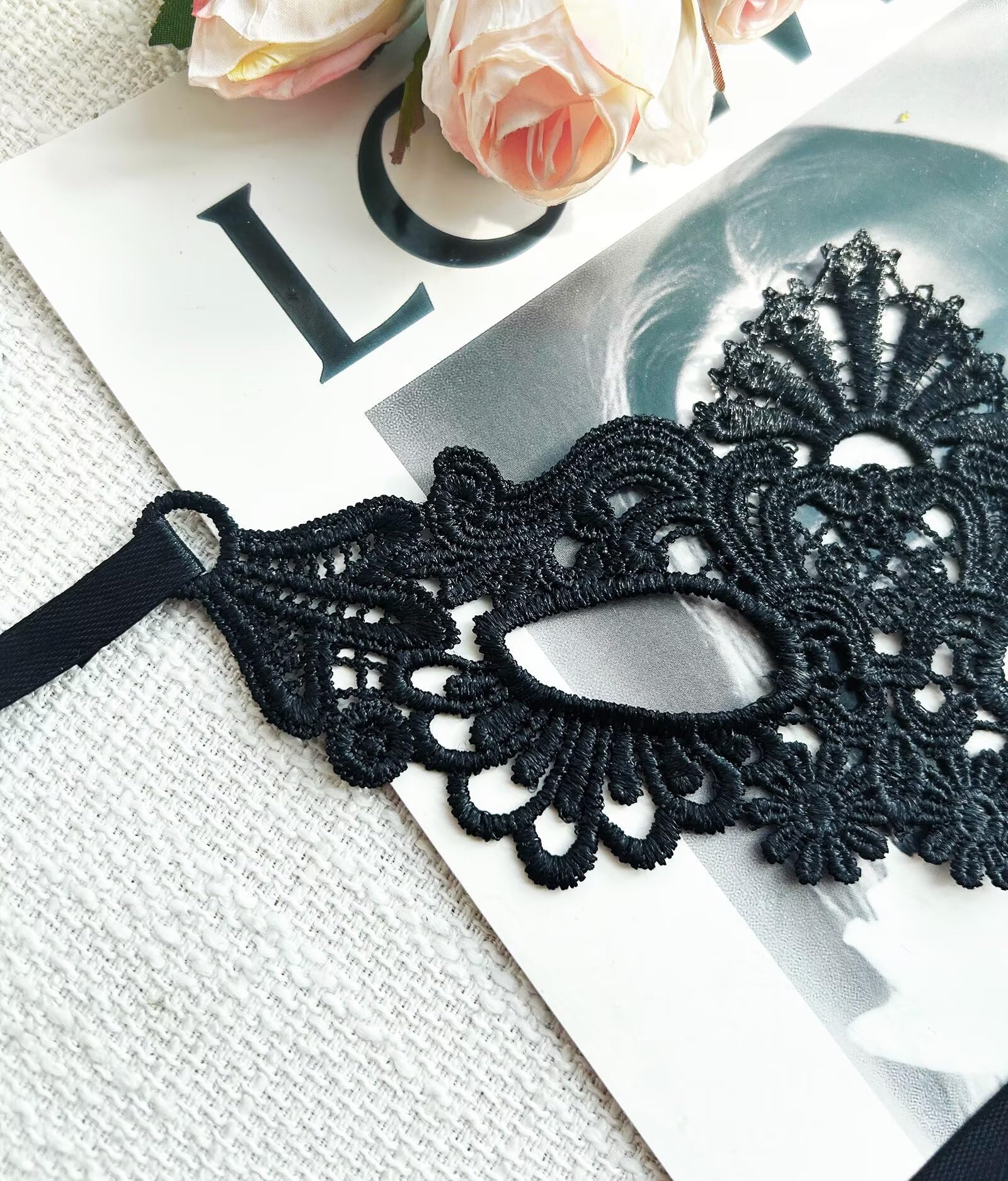 Mordarli Masquerade Mask for Women Lace Eye Mask for Halloween Costume Party: Moon Princess