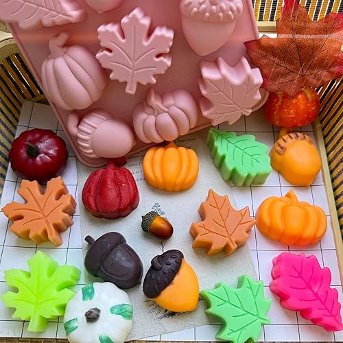 Miniatura 8 de Molde de silicona de calabaza 3D para otoño, molde de silicona para Halloween, Acción de Gracias, molde de caramelo de hoja de arce de otoño, forma