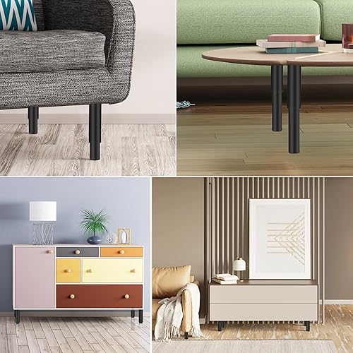 Miniatura 7 de Wlrcwdttc - Patas de muebles ajustables de metal de 512 a 945 pulgadas patas de sofá patas de gabinete altura ajustable patas de soporte de repuesto