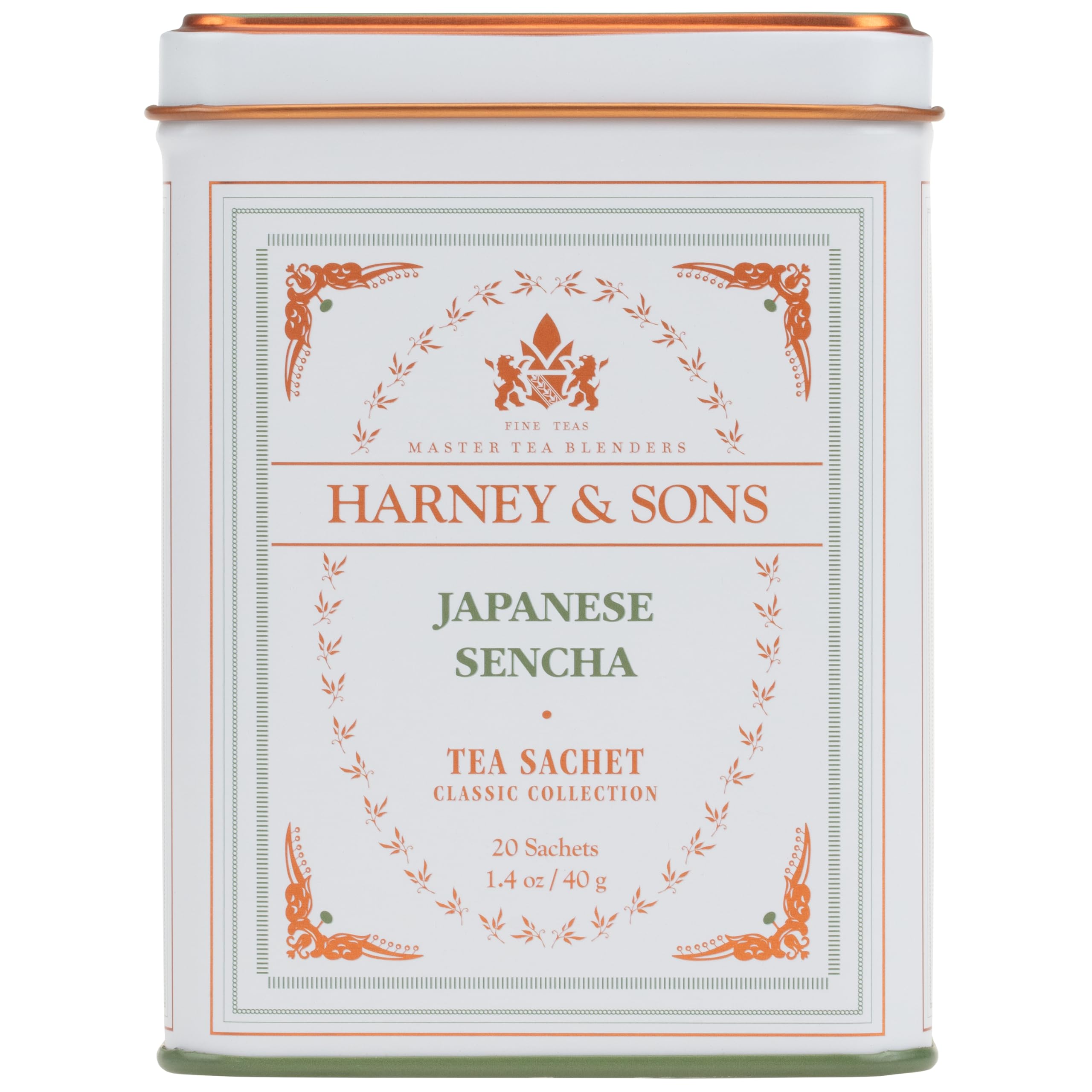 Harney & Sons Classic Japanese Sencha Green Tea, 20 Sachets in Tin 20 Count (Pack of 1)