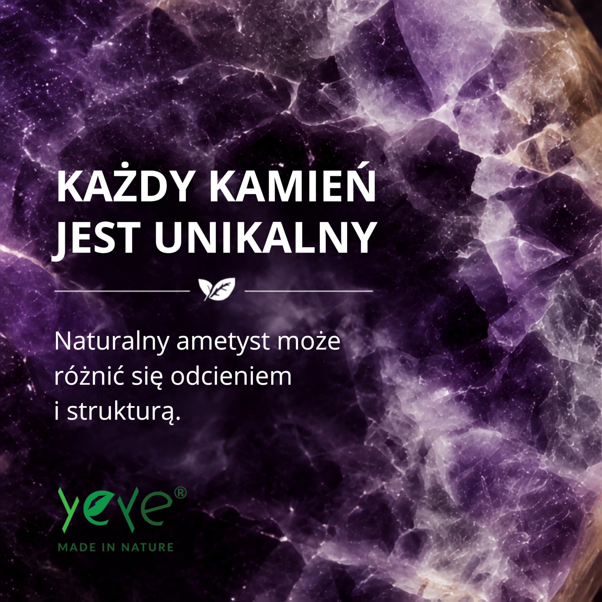 YEYE Made in Nature, rullo per massaggi viso in ametista viola naturale, rullo per massaggio facciale, lifting, levigante, migliora la circolazione, elimina le rughe, per la cura quotidiana