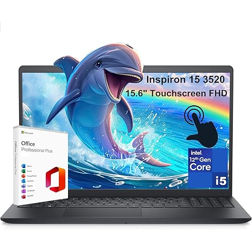 Dell Inspiron 15 3520 3000 15.6" Touchscreen FHD Business Laptop Computer, Intel 10-Core i5-1235U (Beat i7-1195G7), 32GB DDR4 RAM, 1TB PCIe SSD, WiFi, Microsoft Office Annual License, Win 11 Pro S