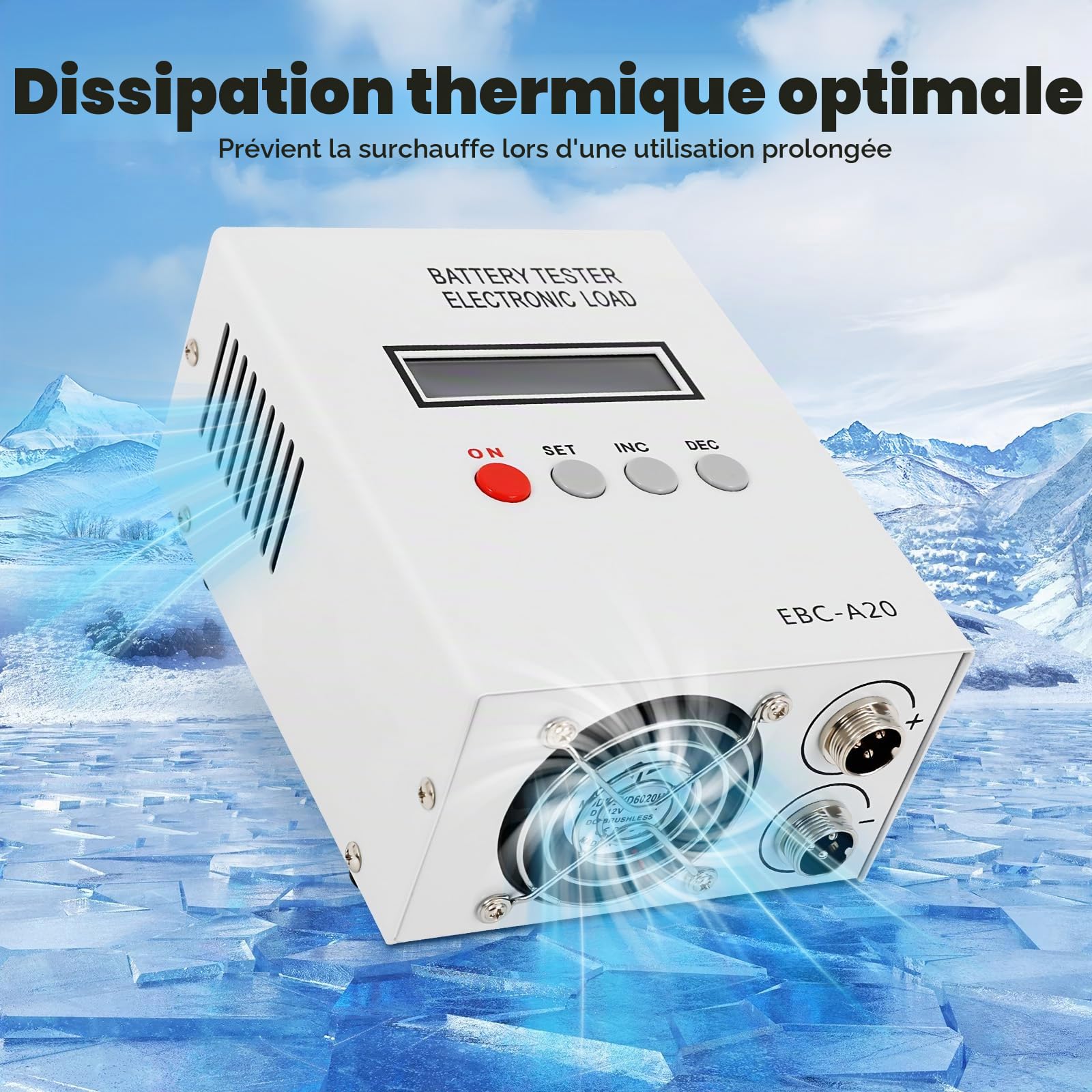 EBC-A20 Testeur de capacité de batterie 85 W Lithium Plomb Acide Testeur de capacité de batterie professionnel Testeur de charge électronique de batterie 5 A, décharge 20 A