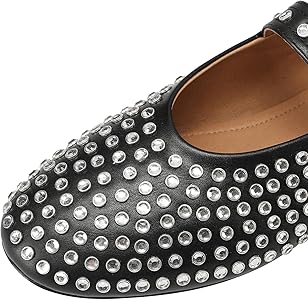 Amazon.com | Comnulla Women's Rhinestone Flats Crystal