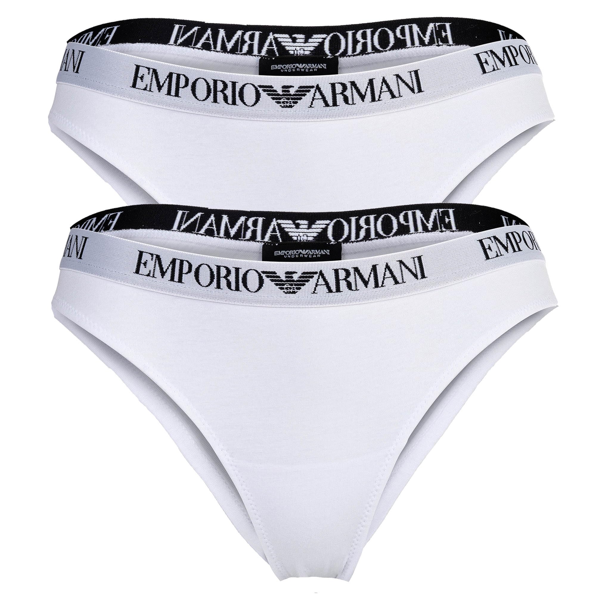 Emporio Armani Damen 2-Pack Brazilian Halber Schlupf (2er Pack)