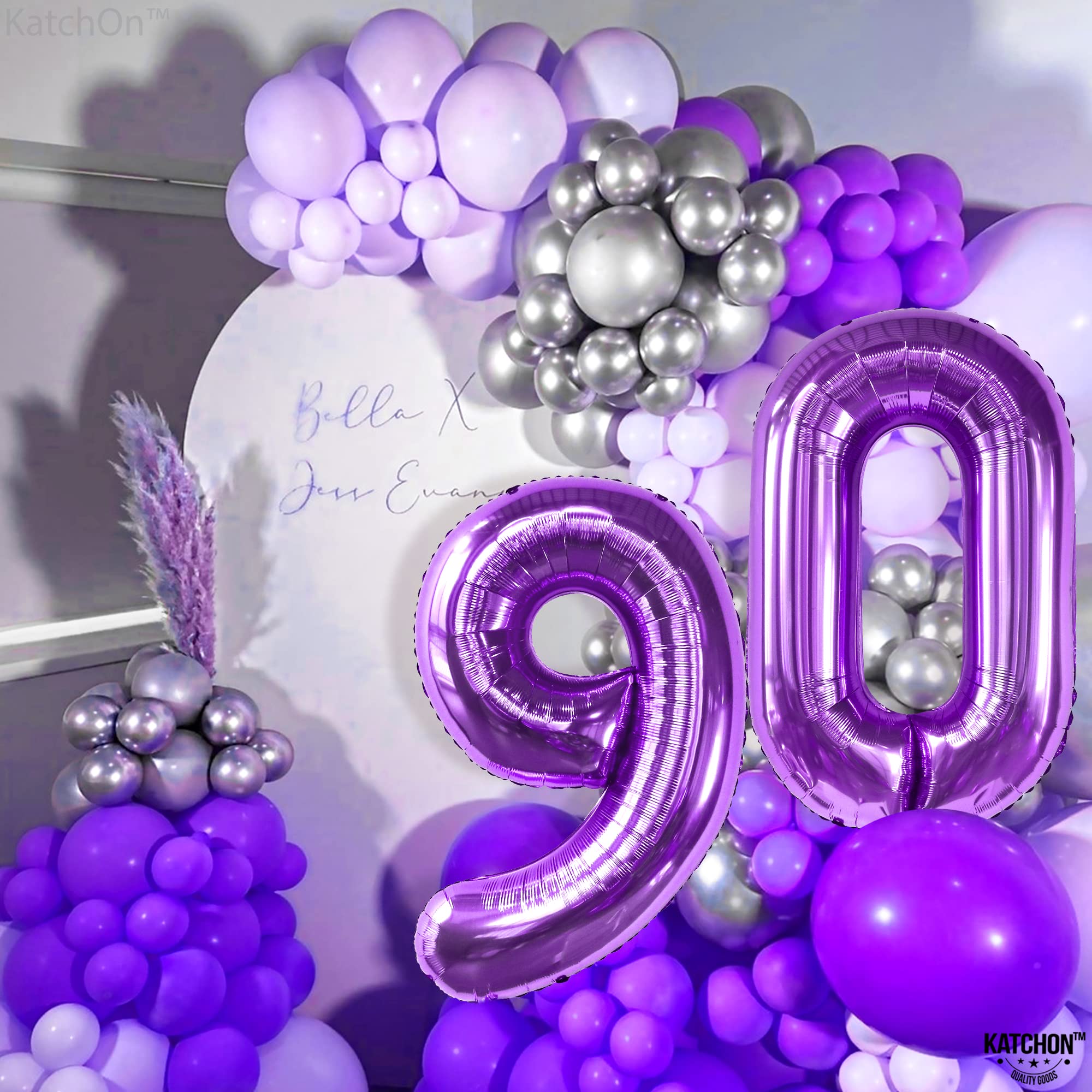 Amazon.com: KatchOn, Big Purple 90 Balloon Number - 40 Inch