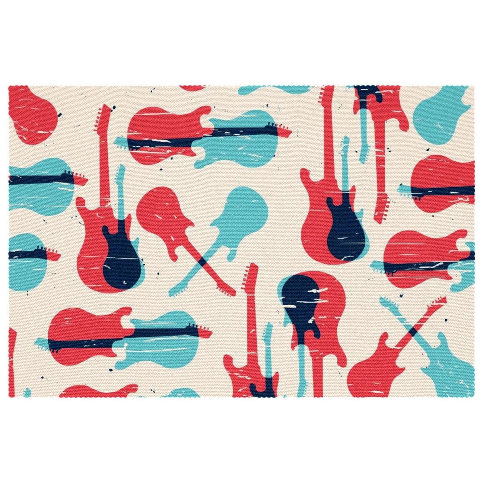 Sets de table guitare antidérapants pour animer vos dîners entre amis 30x45cm