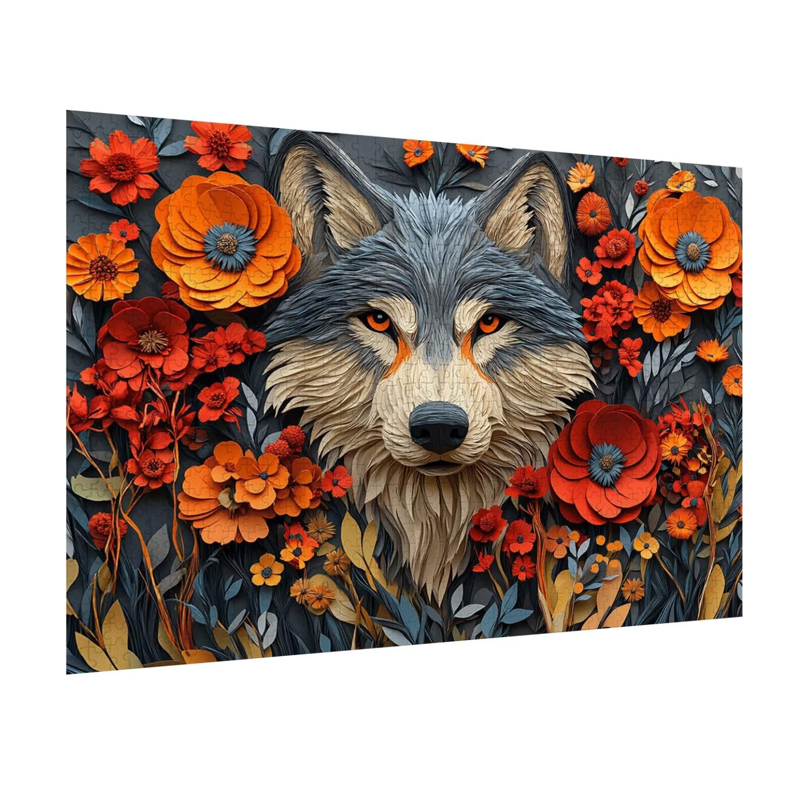 Puzzle 6000 Pezzi lupo Puzzle Classici per Gioco Familiare, n-392 | Impossibile Puzzles, Intrattenimento Creativo, Rilassamento e Intelligence, Regalo per Amore e Amico, Decorazioni Casa, Fiori