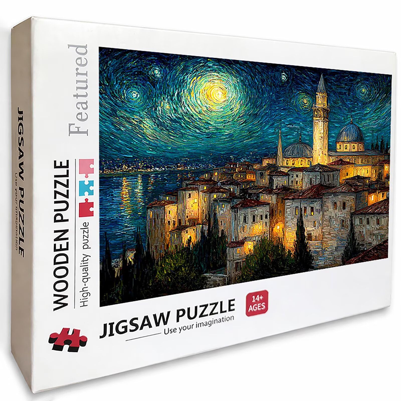 Starry Sky Puzzle Drewno, Nocny widok Puzzle 5000 elementów Dorośli z pudełkiem 156 x 105 cm, rodzinny wypoczynek, wysokiej jakości gry logiczne, odpowiednie dla większości ludzi, prezenty, P-1557