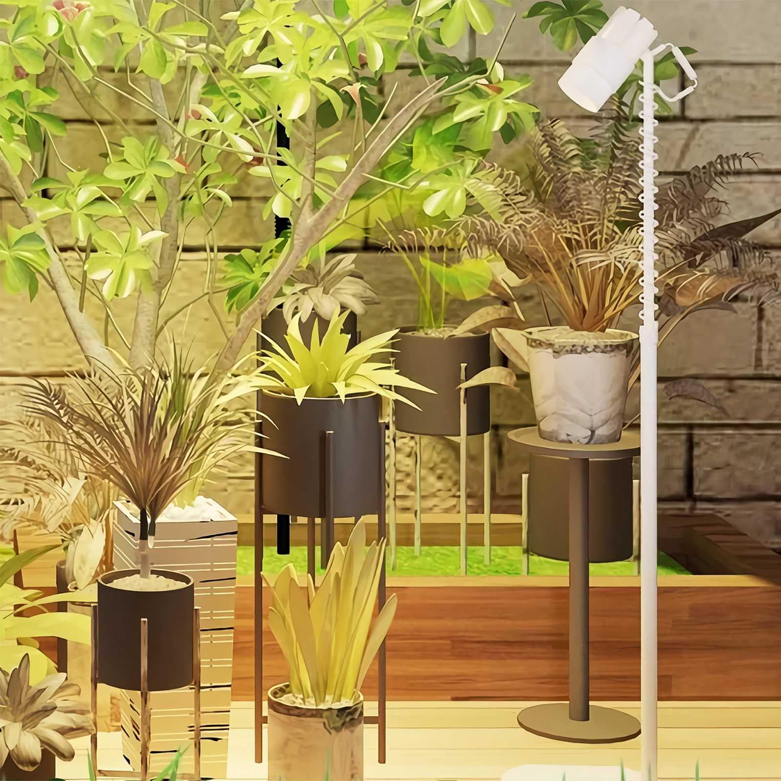 Grow-Lights para-Plantas De Interior,Altura Ajustable Luz-Alta para-Plantas De Interior Temporizador 3/9/12h,LáMpara De Cultivo-para-Plantas Led De Espectro-Completo